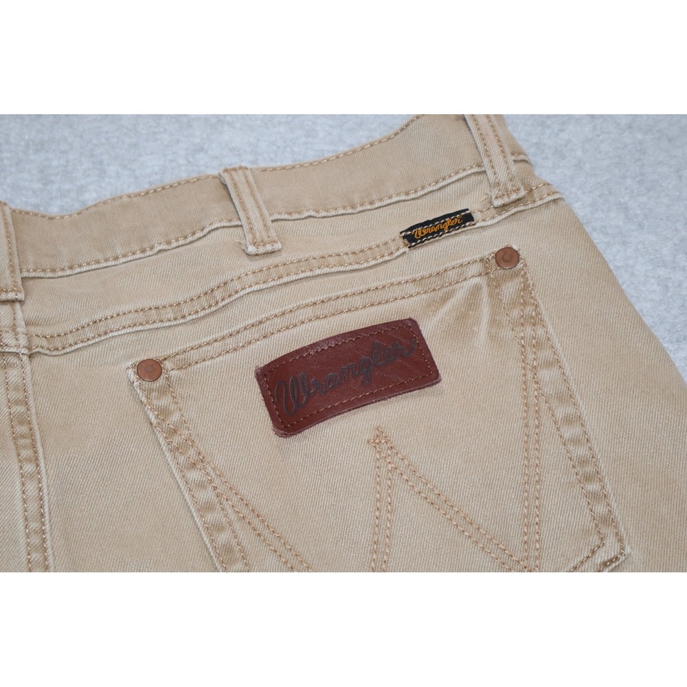 Wrangler Jeans Mens 36x32 Tan Retro Slim Fit Straight Leg 1088MWZTN Cowboy **